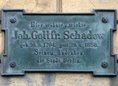 Ansicht Gedenktafel Johann Gottfried Schadow - 1895