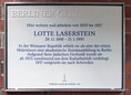 Ansicht Gedenktafel Lotte Laserstein - 2020