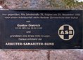 Ansicht Gedenktafel Arbeiter-Samariter-Bund