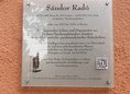 Ansicht Gedenktafel Sándor Radó