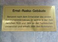Ansicht Gedenktafel Ernst Ruska