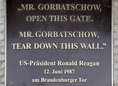 Ansicht Gedenktafel Ronald Reagan