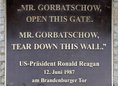 Ansicht Gedenktafel Ronald Reagan