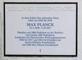 Ansicht Gedenktafel Max Planck