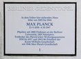 Ansicht Gedenktafel Max Planck
