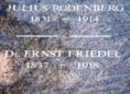 Ansicht Gedenktafel Julius Rodenberg und Ernst Friedel - 1993
