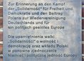 Ansicht Gedenktafel Solidarność