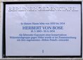 Ansicht Gedenktafel Herbert von Bose - 1991
