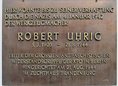 Ansicht Gedenktafel Robert Uhrig - 1987