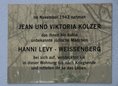 Ansicht Gedenktafel Jean Kolzer und Viktoria Kolzer / Hanni … - 2010