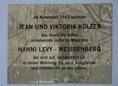 Ansicht Gedenktafel Jean Kolzer und Viktoria Kolzer / Hanni … - 2010