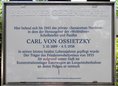 Ansicht Gedenktafel Carl von Ossietzky - 2010