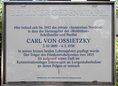 Ansicht Gedenktafel Carl von Ossietzky - 2010