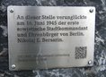 Ansicht Gedenktafel Nikolai Erastowitsch Bersarin
