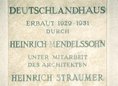 Ansicht Gedenktafel Deutschlandhaus