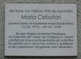 Ansicht Gedenktafel Maria Cebotari, eigtl. Cebatoru