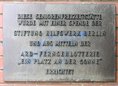 Ansicht Gedenktafel Seniorenfreizeitstätte