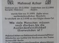Ansicht Gedenktafel Mahmud Azhar - 1992