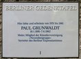 Ansicht Gedenktafel Paul Grunwaldt