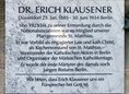 Ansicht Gedenktafel Erich Joseph Klausener