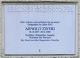 Ansicht Gedenktafel Arnold Zweig - 1987