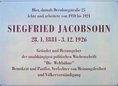 Ansicht Gedenktafel Siegfried Jacobsohn