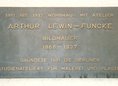 Ansicht Gedenktafel Arthur Wilhelm Otto Lewin-Funcke