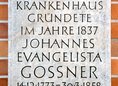 Ansicht Gedenktafel Johannes Evangelista Gossner