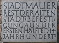 Ansicht Gedenktafel Stadtmauer
