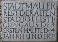Ansicht Gedenktafel Stadtmauer