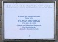 Ansicht Gedenktafel Franz Mehring - 1988