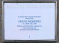 Ansicht Gedenktafel Franz Mehring - 1988
