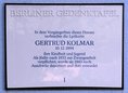 Ansicht Gedenktafel Gertrud Kolmar - 1993