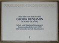 Ansicht Gedenktafel Georg Benjamin - 1991