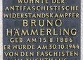 Ansicht Gedenktafel Bruno Hämmerling - 1976