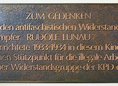 Ansicht Gedenktafel Rudolf Lunau