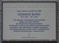 Ansicht Gedenktafel Herman Bang - 2021