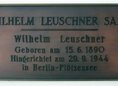 Ansicht Gedenktafel Wilhelm Leuschner