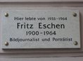 Ansicht Gedenktafel Fritz Eschen - 2015