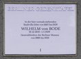 Ansicht Gedenktafel Wilhelm von Bode