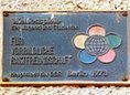 Ansicht Gedenktafel X. Weltfestspiele der Jugend und Studenten