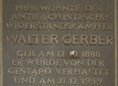 Ansicht Gedenktafel Walter Gerber