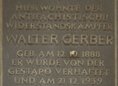 Ansicht Gedenktafel Walter Gerber