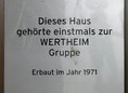 Ansicht Gedenktafel Kaufhaus Wertheim