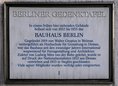 Ansicht Gedenktafel Bauhaus Berlin - 1989