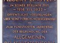 Ansicht Gedenktafel Albert Einstein-Hörsaal - 1965