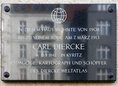Ansicht Gedenktafel Carl Friedrich Wilhelm Diercke - 2013