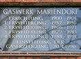 Ansicht Gedenktafel Gaswerk Mariendorf