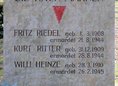 Ansicht Gedenktafel Fritz Riedel - Kurt Ritter - Willi Heinze