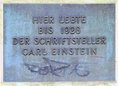 Ansicht Gedenktafel Carl Einstein